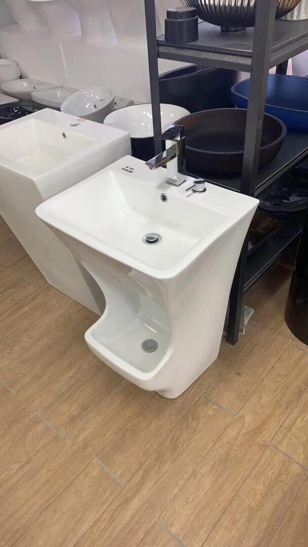 Dual wudu wash sink with foot basin - Image 7
