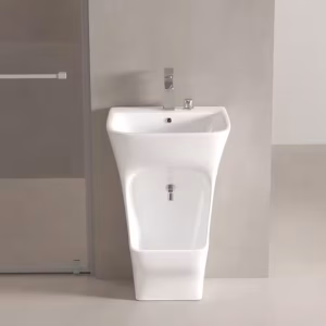Dual wudu wash sink with foot basin