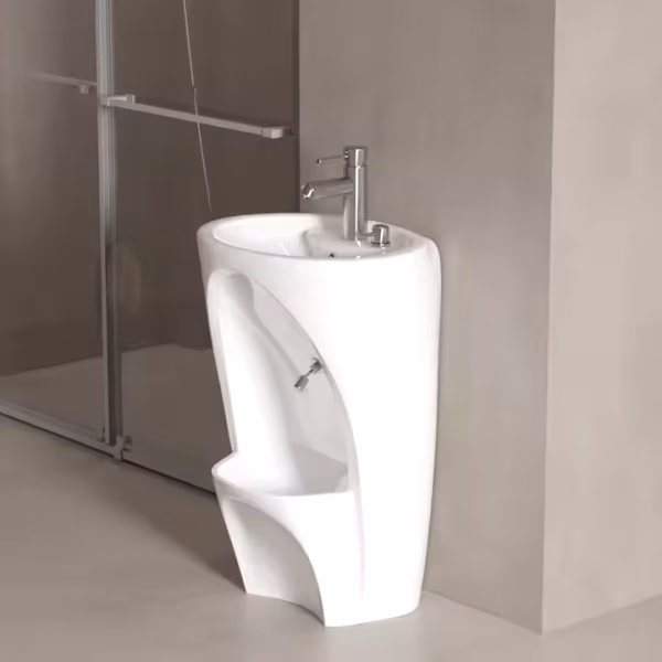 Wudu sink with foot wash